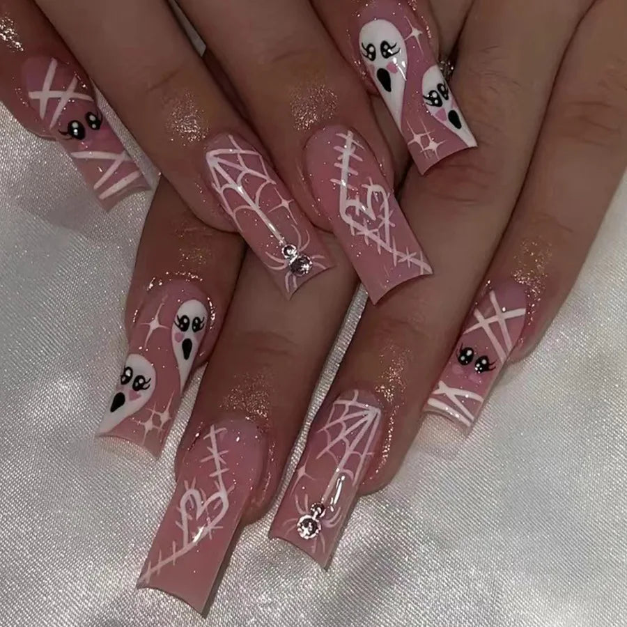 Halloween Pumpkin Press-On Nails-7