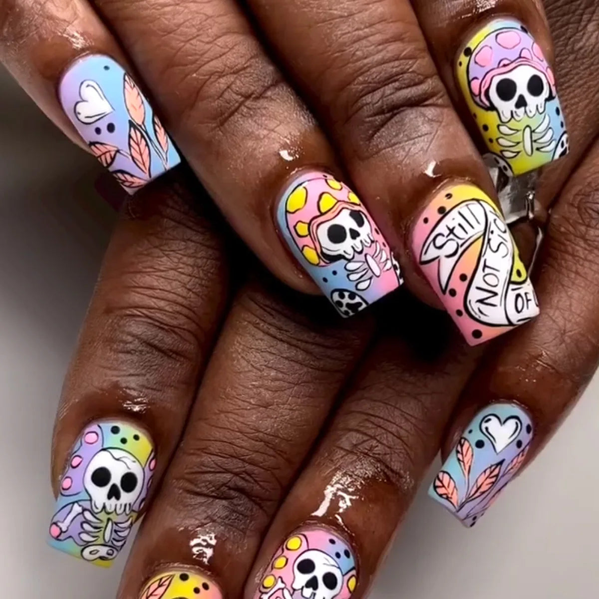 Halloween Pumpkin Press-On Nails-18