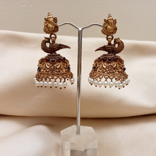 Temple Jhumkas-0